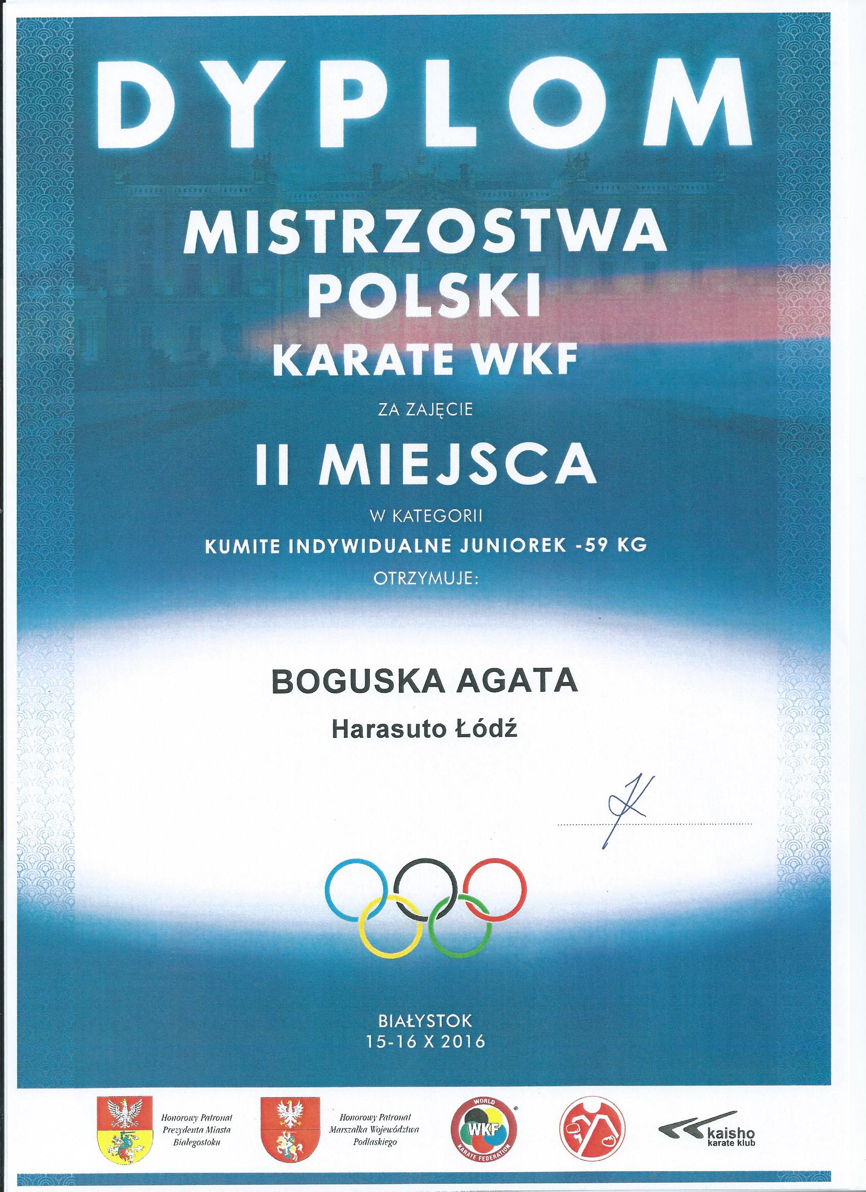 Rozdanie nagród karate liceum Pruszków